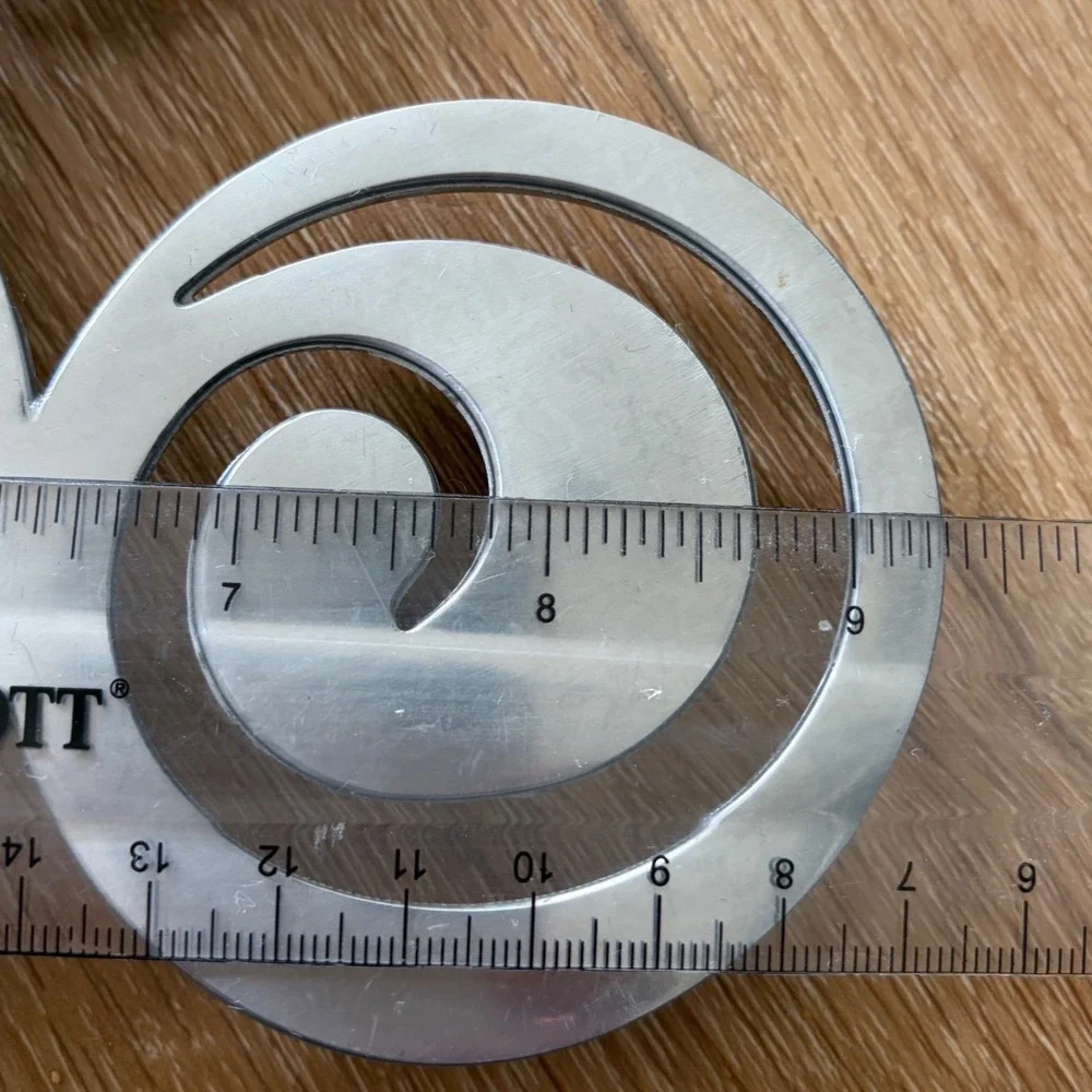 Disney Parks Mickey Mouse Metal Trivet Silver Swirl Cutout